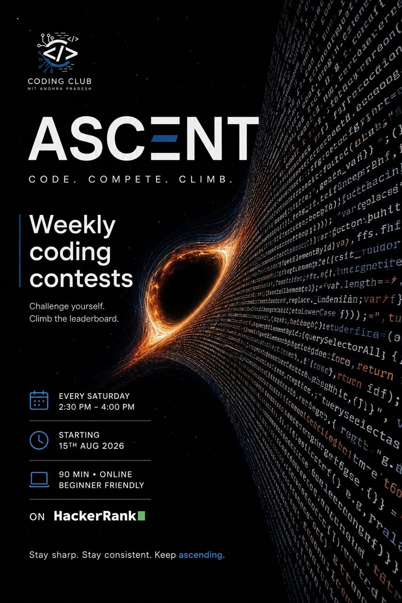 ASCENT' 2026 Weekly Coding Contest Series
